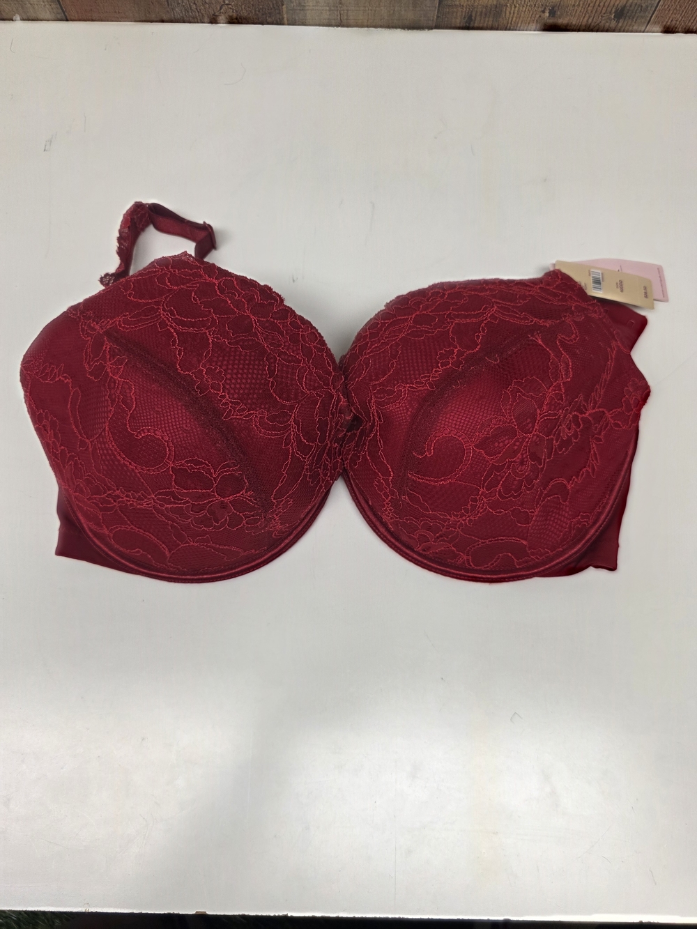 Lane Bryant Cacique Lace Plunge Cleavage Enhancing Underwire Bra Size 40DDD New